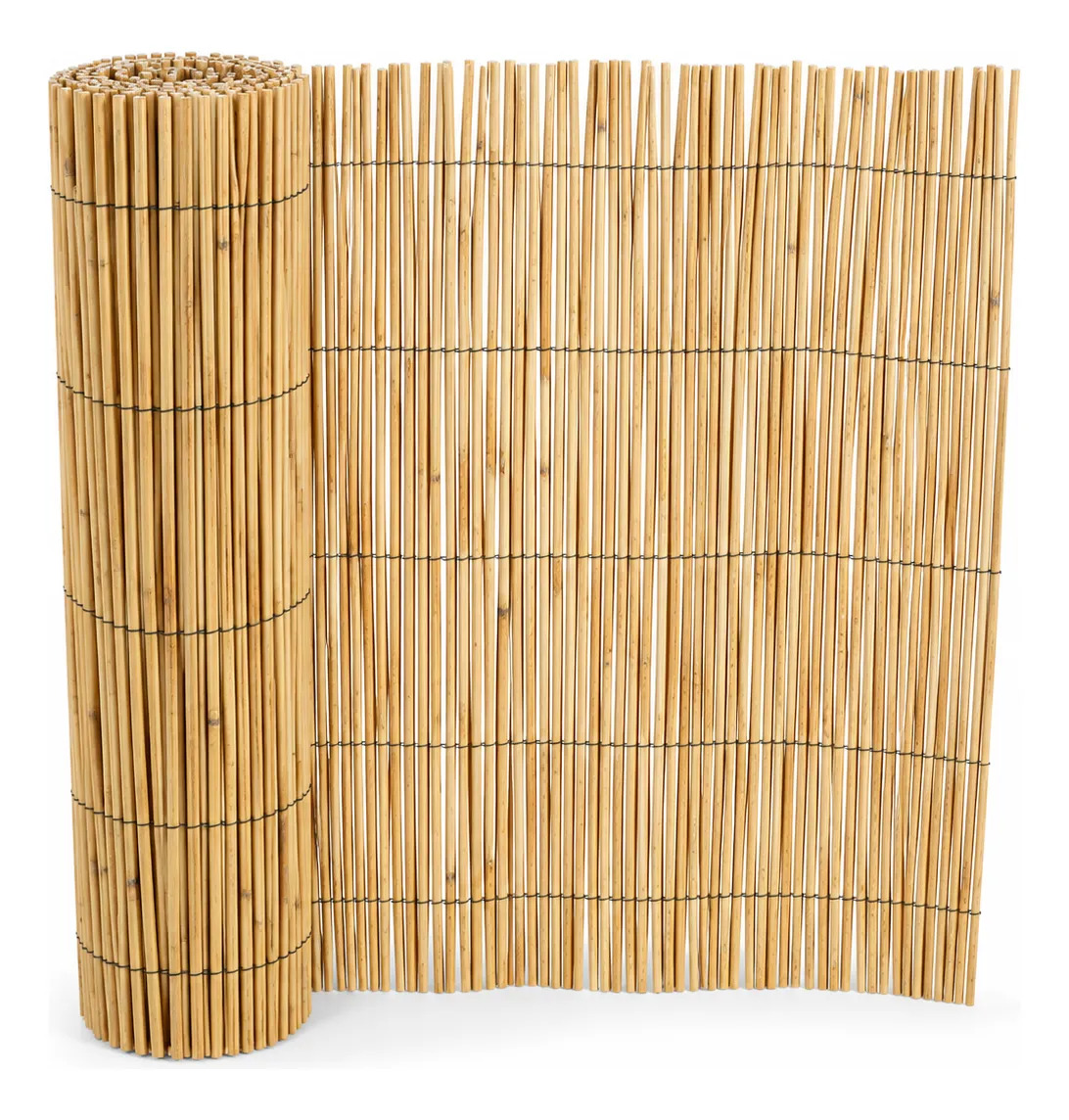 Detalhe da esteira de bambu natural